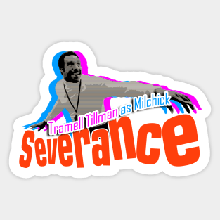 severance series Tramell Tillman as Milchick fan works graphic design by ironpalette Sticker